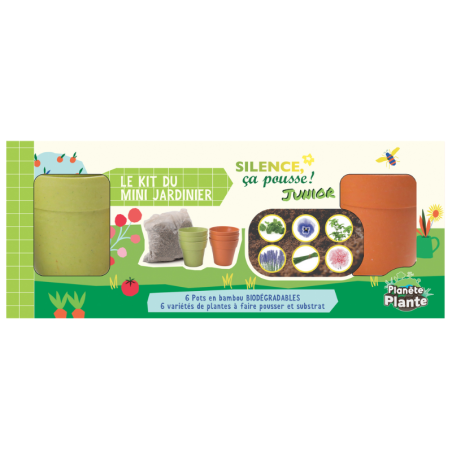 Kit jardinage enfant pots graines et substrat