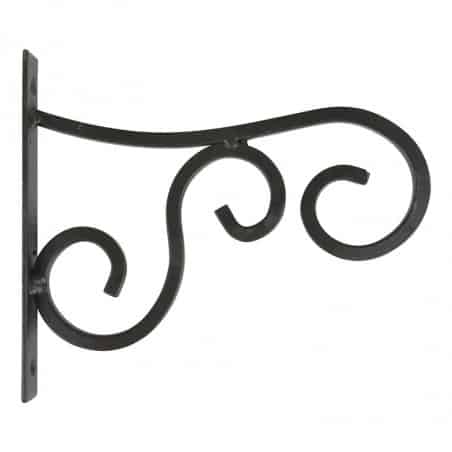 Crochets de panier suspendu noir, support en acier avec vis